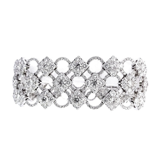 Stern International | 18K White Gold Diamond Bracelet - 27.25ct