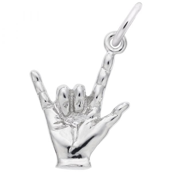 Rembrandt Charms | I Love You Hand Sign Charm