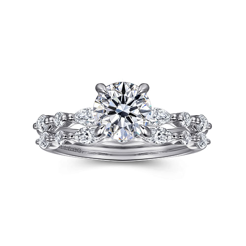 14K White Gold Diamond Wedding Band