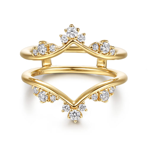 14K Yellow Gold Diamond Ring Enhancer – Floral Nouveau Collection (.36 CTW)