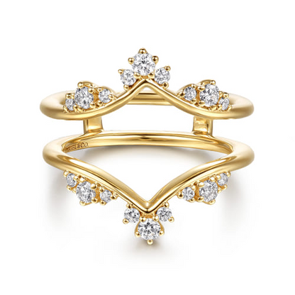 14K Yellow Gold Diamond Ring Enhancer – Floral Nouveau Collection (.36 CTW)