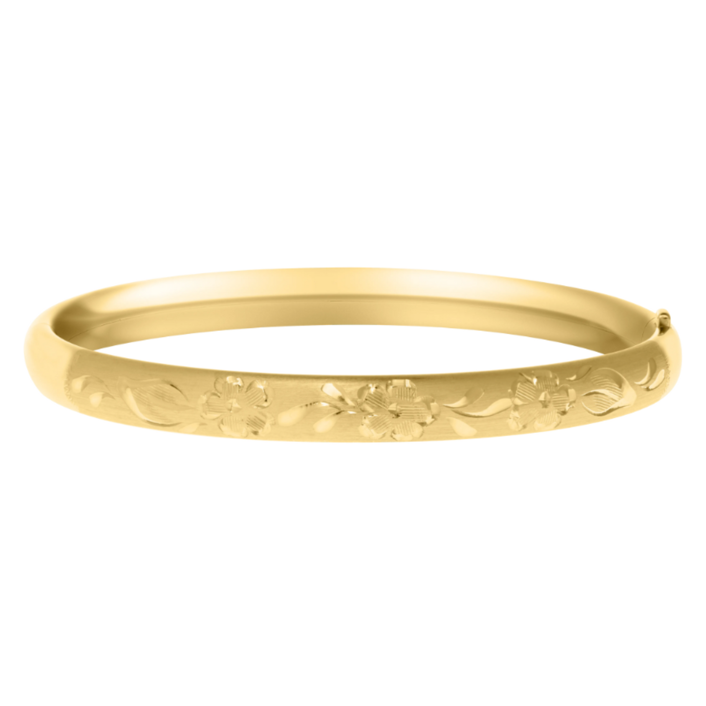 14K Yellow Gold Filled Floral Children's Bangle