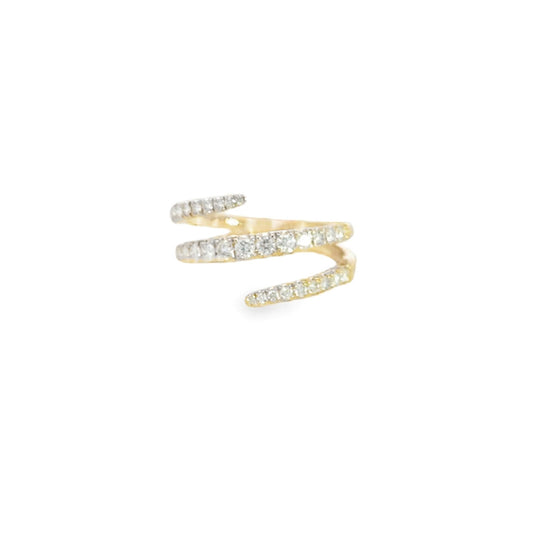 14K Diamond Twist Ring