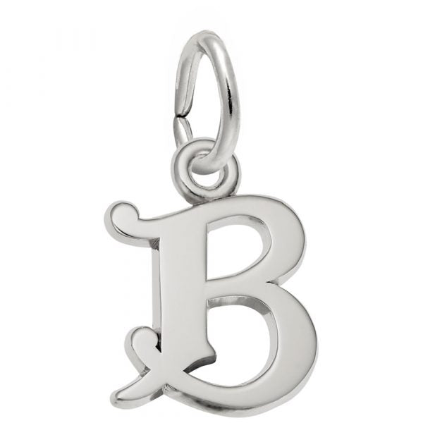 Curly Initial B Accent Charm