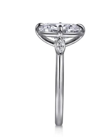 14K White Gold Diamond Engagement Ring Setting – Contemporary Collection