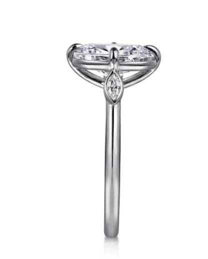 14K White Gold Diamond Engagement Ring Setting – Contemporary Collection