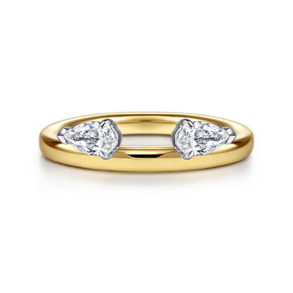 14K Yellow Gold Pear Diamond Enhancer (.38 CTW)