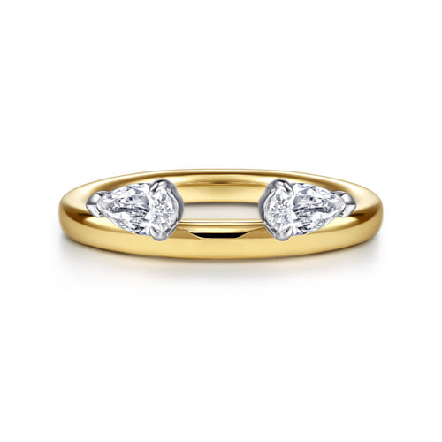 14K Yellow Gold Pear Diamond Enhancer (.38 CTW)