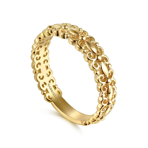 14K Yellow Gold Stackable Ring – Contemporary Collection