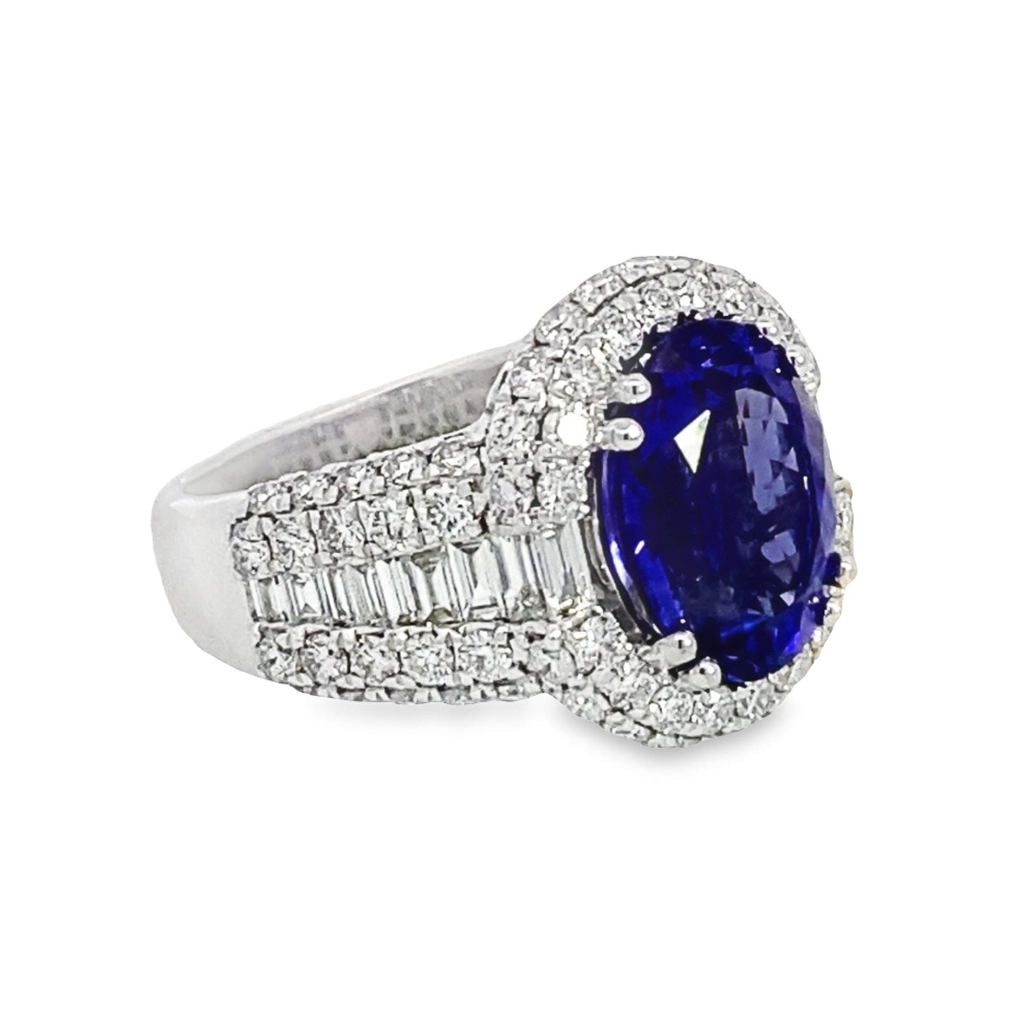 Stern International | 14K White Gold Diamond and Tanzanite Fashion Ring