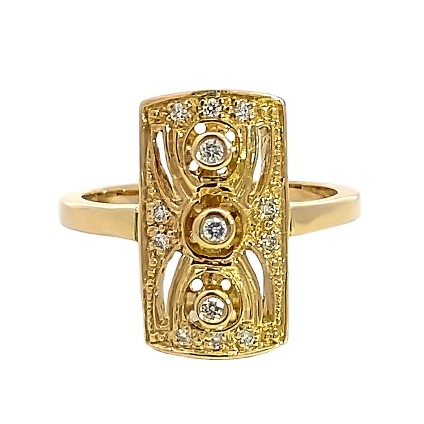 14K Yellow Gold Vintage Diamond Ring