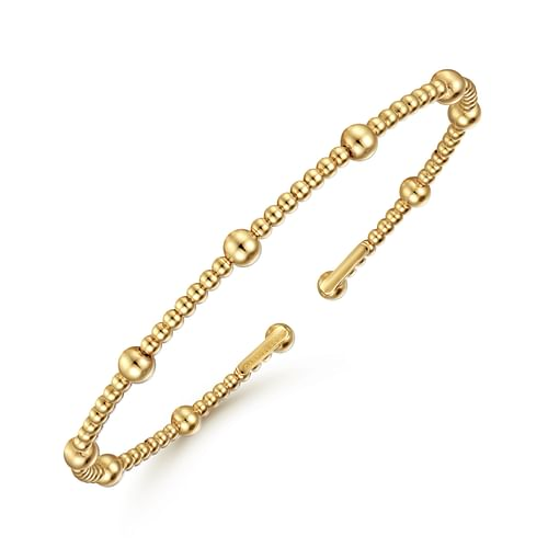 14K Yellow Gold Bujukan Split Bangle