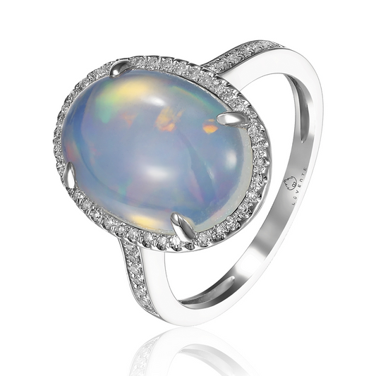 Luvente | Opal Halo Ring