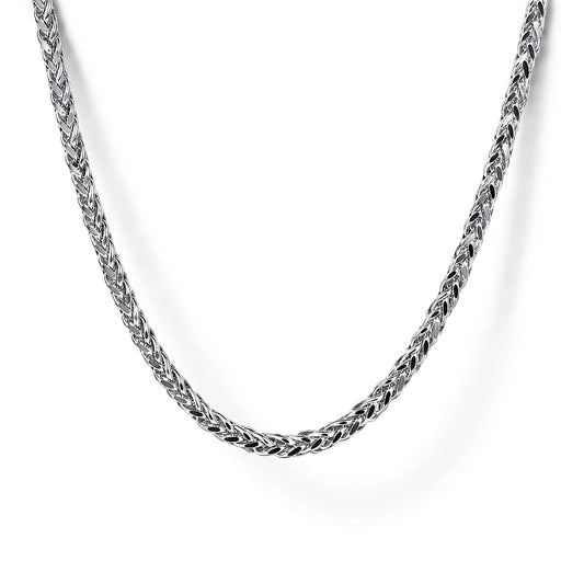 22" 925 Sterling Silver Men's Wheat Chain Necklace