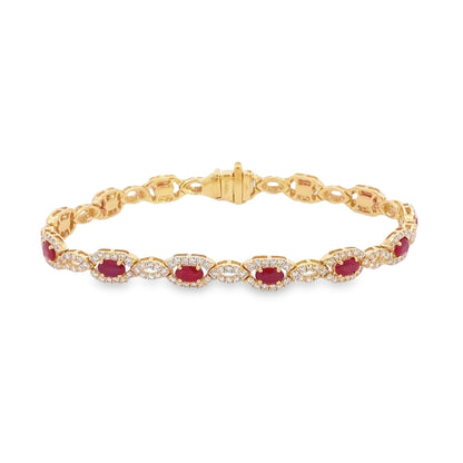 Stern International | Diamond and Ruby Vintage Bracelet