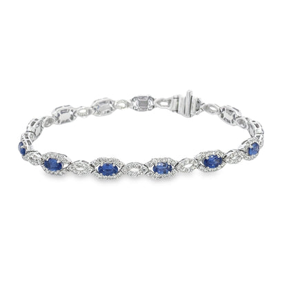 Stern International | Diamond and Sapphire Vintage Bracelet