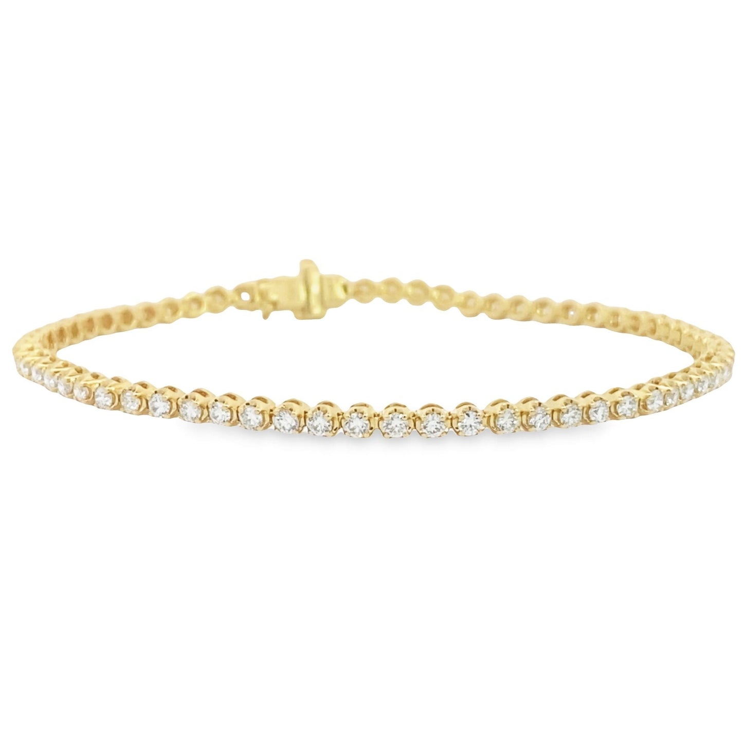 14K Yellow Gold Diamond Tennis Bracelet - 1.98ct