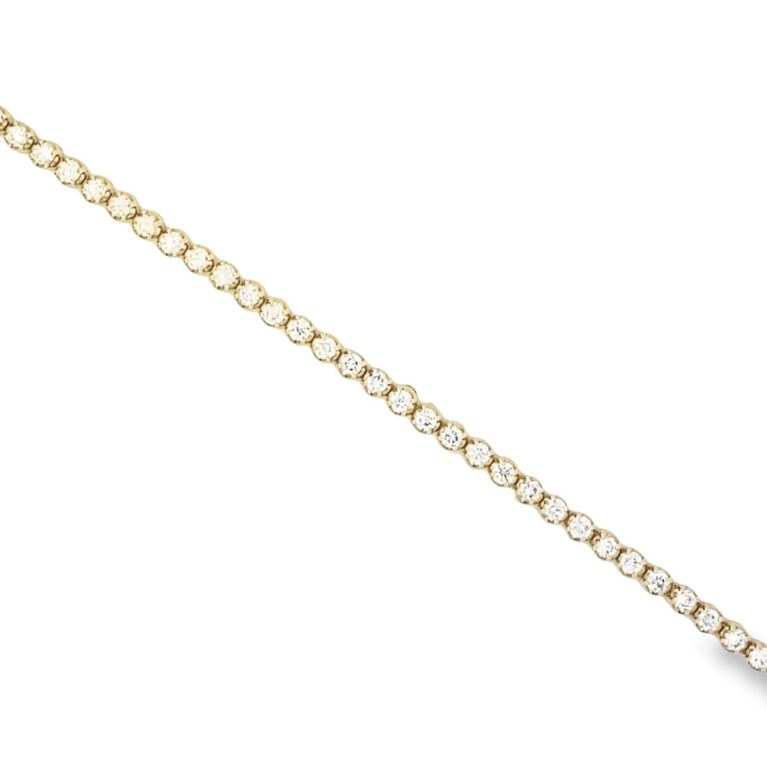 14K Yellow Gold Diamond Tennis Bracelet - 1.85ct