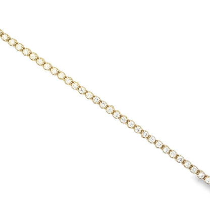 14K Yellow Gold Diamond Tennis Bracelet - 1.85ct