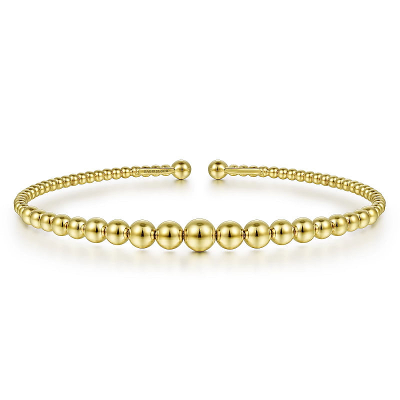 14K Yellow Gold Bujukan Open Bangle