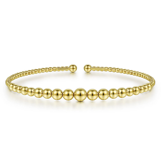 14K Yellow Gold Bujukan Open Bangle