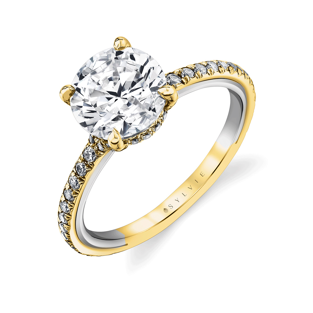 Reign - 14K White and Yellow Gold Engagement Ring