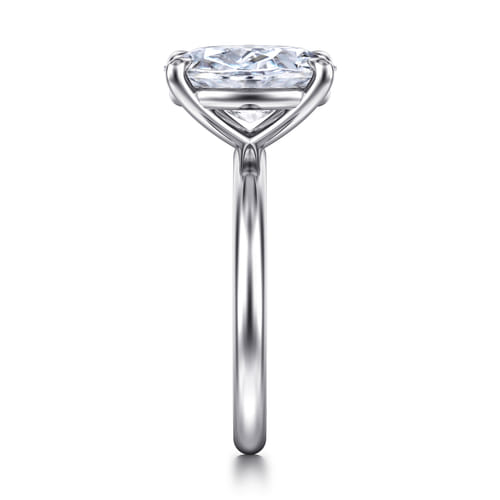 14K White Gold Diamond Engagement Ring Mounting – Classic Collection (11.5 x 7.5MM Head, 5.03 CT CZ)