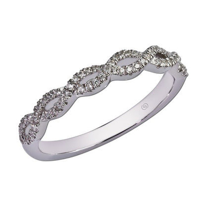 14K White Gold Diamond Infinity Inspired Engagement Ring