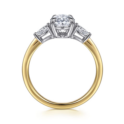 14K Two-Tone Gold Diamond Engagement Ring