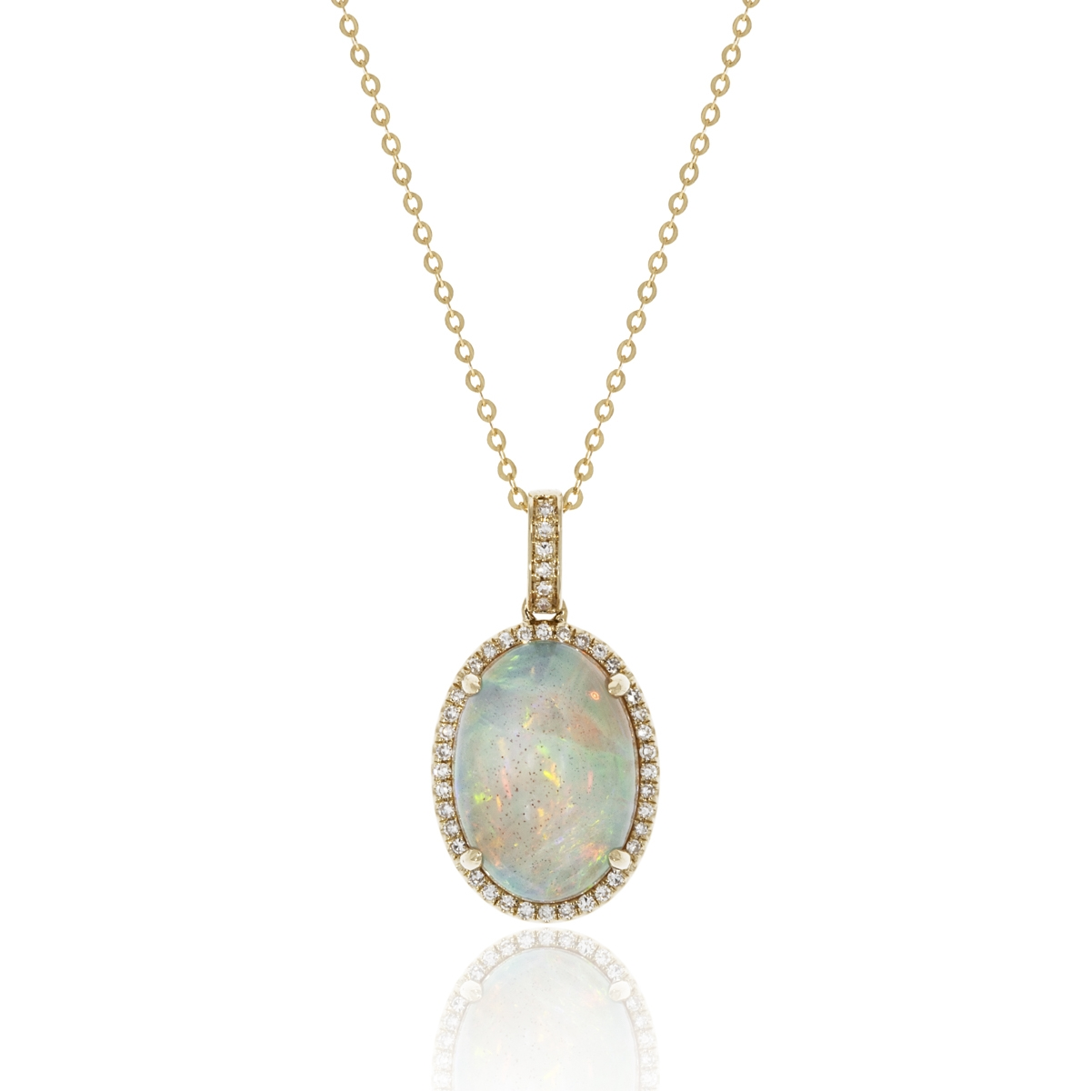 Luvente | Opal Halo Necklace