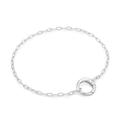 Ania Haie | Silver Mini Link Charm Chain Connector Bracelet