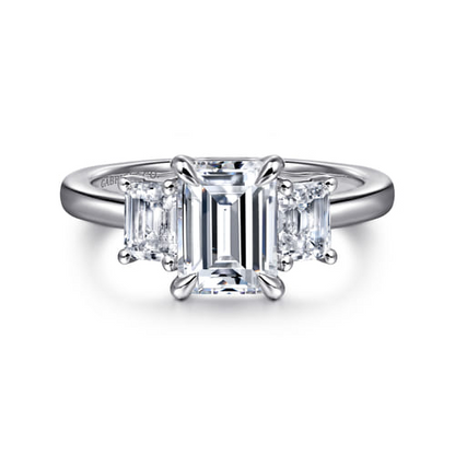 14K White Gold Diamond Engagement Ring Setting – Classic Collection