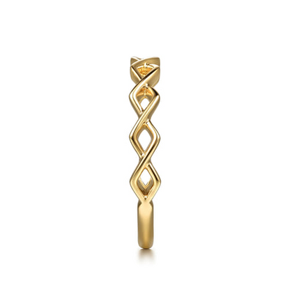 14K Yellow Gold Rhombus Shape Stackable Ring – Kaslique Collection