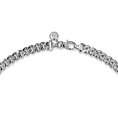925 Sterling Silver Solid Mens Diamond Cut Cuban Link Chain Necklace