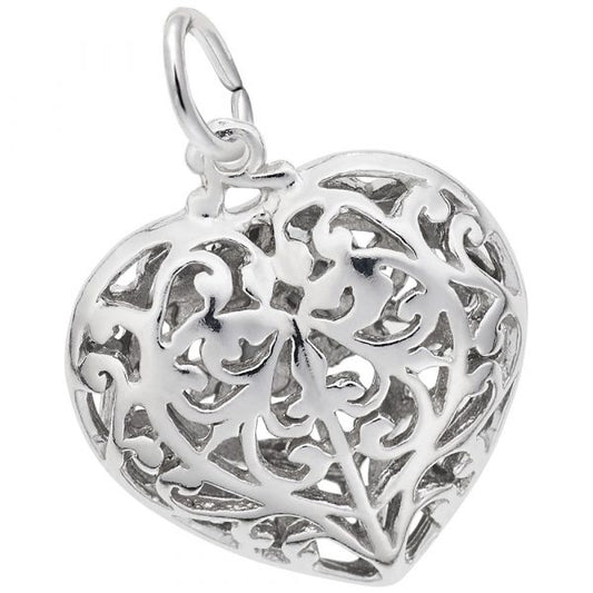 Filigree Heart Charm