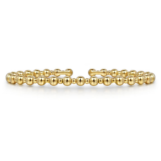 14K Yellow Gold Bujukan Open Bangle