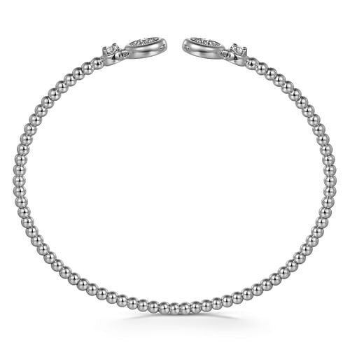 14K White Gold Diamond Bujukan Bangle