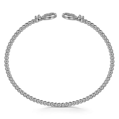 14K White Gold Diamond Bujukan Bangle