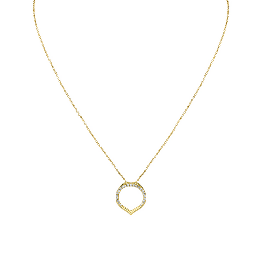 14K Shell Heritage Diamond Pendant