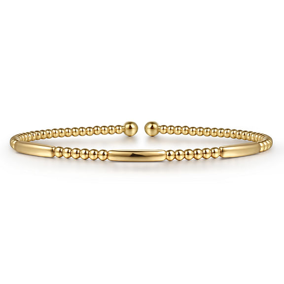 14K Yellow Gold Bujukan Open Bangle