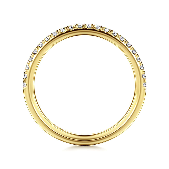 14K Yellow Gold Diamond Matching Wedding Band