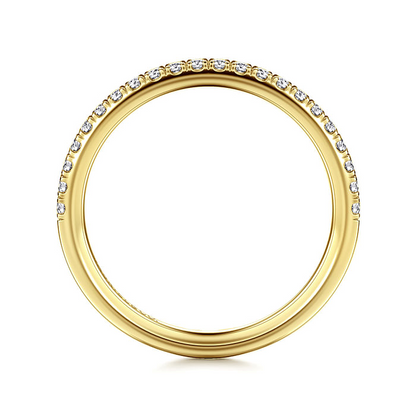 14K Yellow Gold Diamond Matching Wedding Band