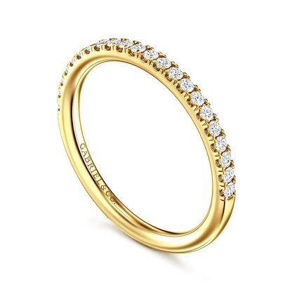 14K Yellow Gold Diamond Matching Wedding Band