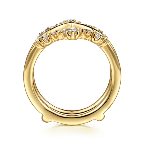 14K Yellow Gold Diamond Ring Enhancer – Floral Nouveau Collection (.36 CTW)
