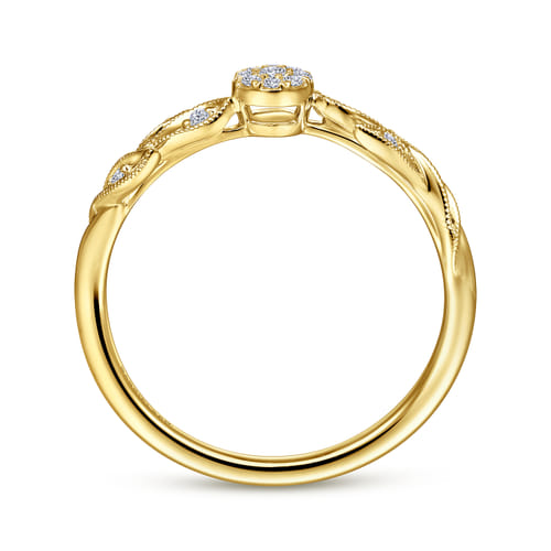 14K Yellow Gold Diamond Stackable Promise Ring (.10 CTW)