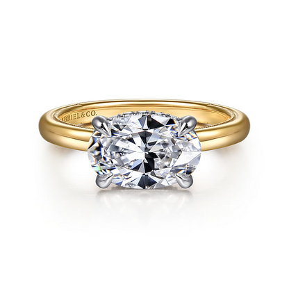 14K Yellow Gold Diamond Engagement Ring