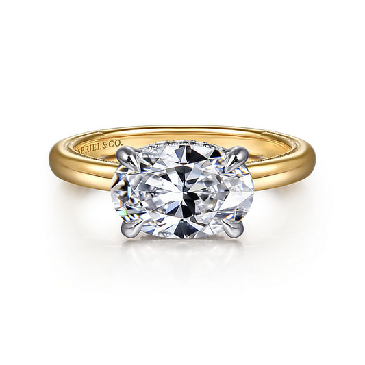 14K Yellow Gold Diamond Engagement Ring