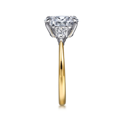 14K Two-Tone Gold Diamond Engagement Ring