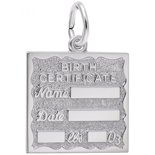 Birth Certificate Charm