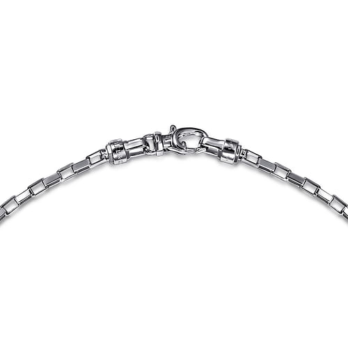 925 Sterling Silver Solid Mens Box Chain Necklace